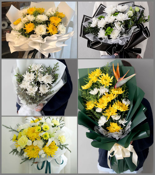 山东青岛平度市灰埠镇蒋家村白事花束代送
